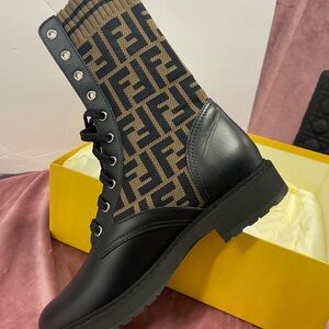 Fendi Black and Brown Women's Boots